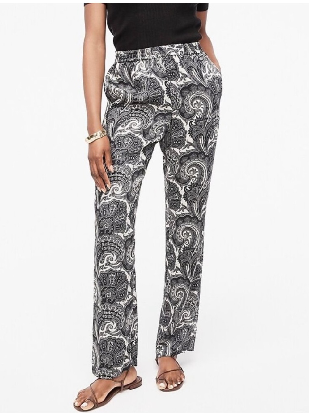 J.Crew Collection pull-on pants in midnight paisley Ratti Print House Size 8T